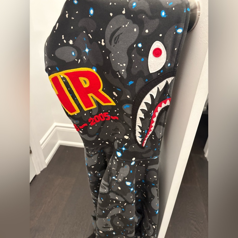 Bape Black and Gray Zip Up Sweater